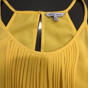 Naked Zebra Tops - Yellow halter with tassel front *donating 12/31* Naked Zebra Tops - Yellow halter with tassel front *donating 12/31*